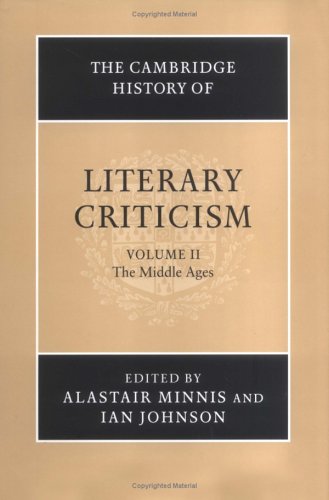 The Cambridge History of Literary Criticism, Volume 2