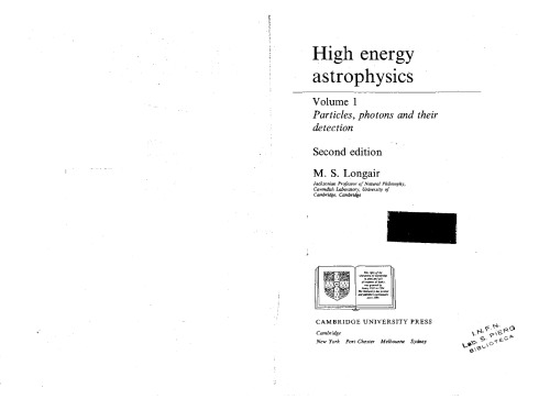 High Energy Astrophysics, Volume 1