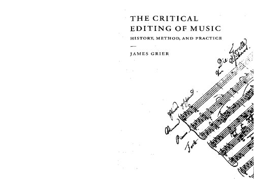 The Critical Editing of Music