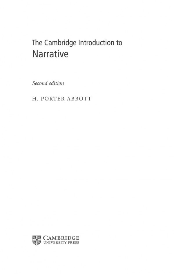 The Cambridge Introduction to Narrative