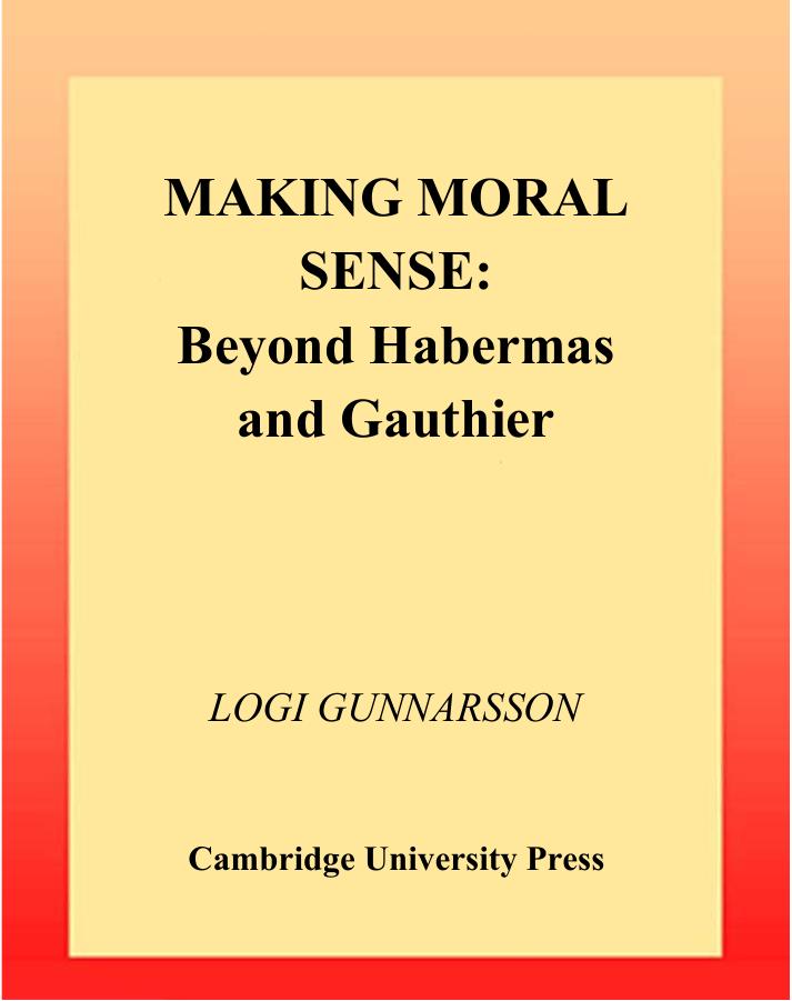 Making Moral Sense