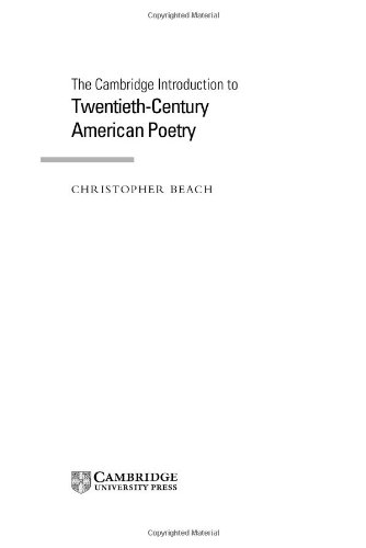 The Cambridge Introduction to Twentieth-Century American Poetry