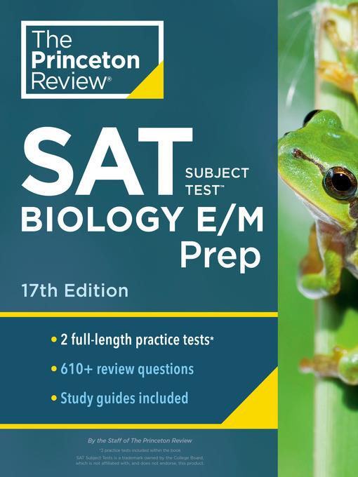 Princeton Review SAT Subject Test Biology E/M Prep, 1