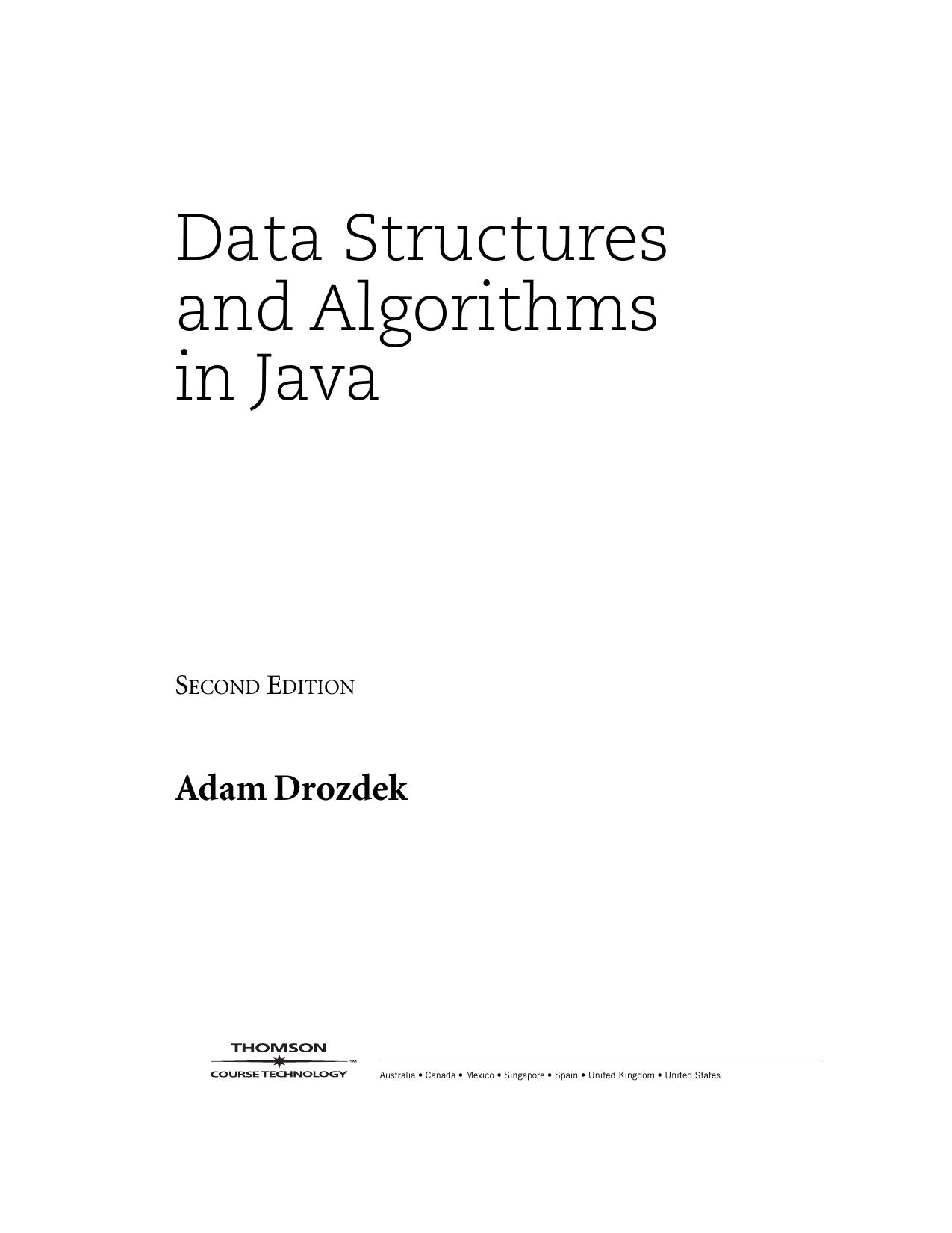 Data Structures and Algorithms in Java