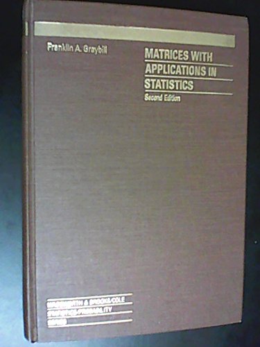 Matrices W/Applications in Statistics