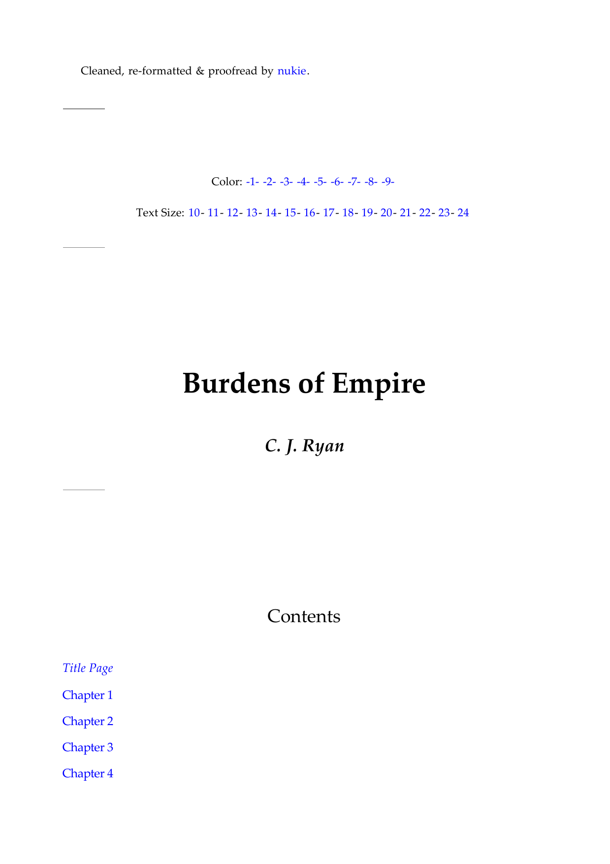 Burdens of Empire Burdens of Empire Burdens of Empire