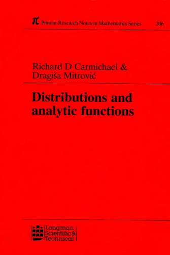 Distributions and analytic functions