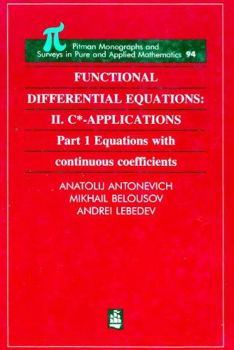 Functional Differential Equations