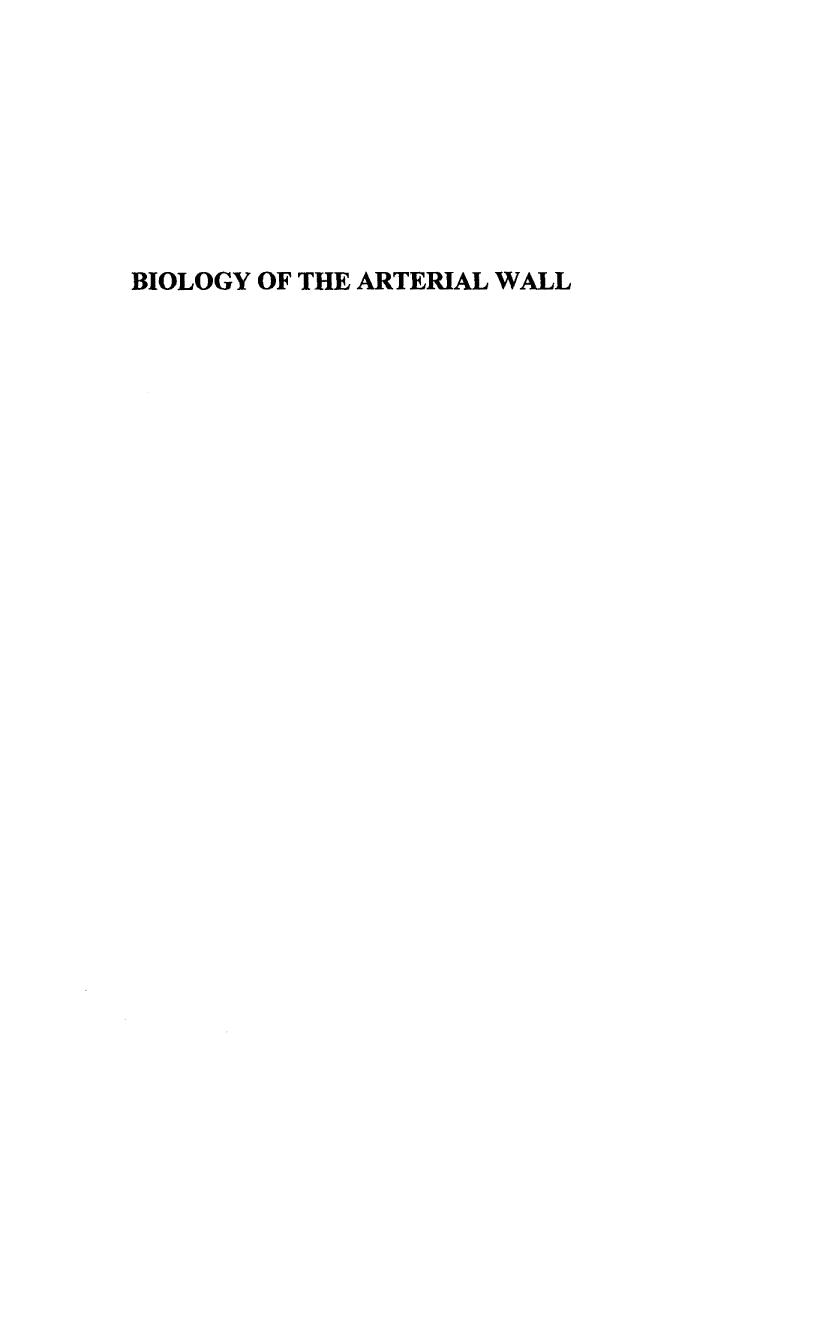 Biology of the Arterial Wall