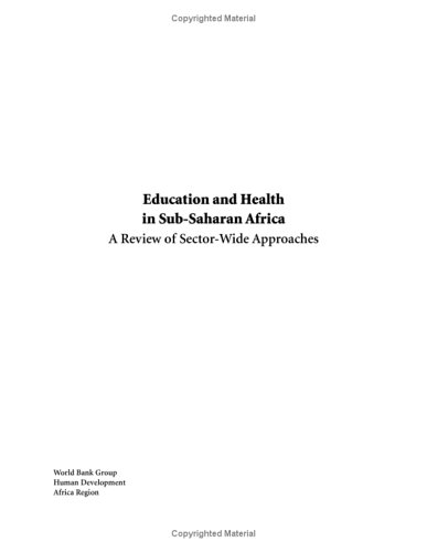 Education and health in Sub-Saharan Africa : a review of sector-wide approaches