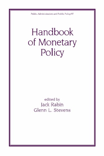 Handbook of Monetary Policy