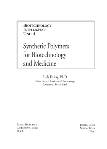 Synthetic Polymers for Biotechnology and Medicine