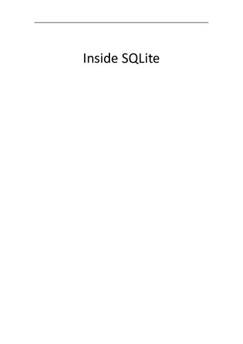 Inside SQLite