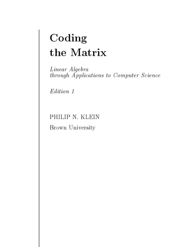 Coding the Matrix