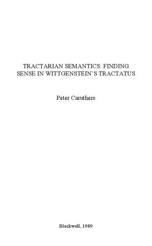 Tractarian Semantics