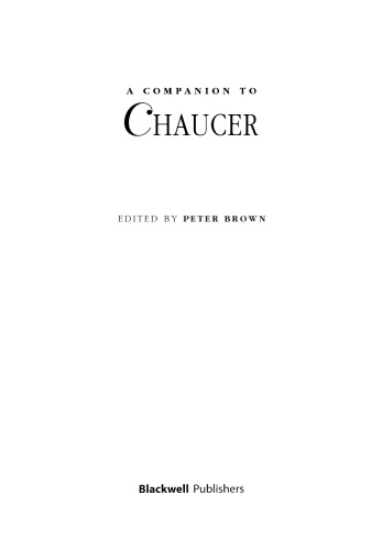 A Companion to Chaucer