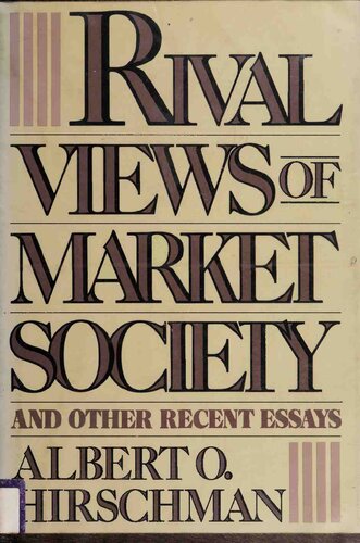 Rival Views of Market Society