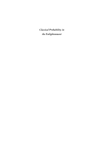 Classical Probability in the Enlightenment