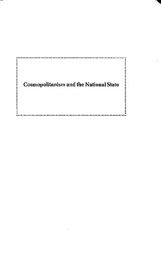 Cosmopolitanism And The National State