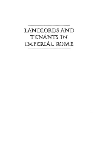 Landlords and Tenants in Imperial Rome