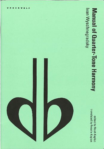 Manual of quarter-tone harmony