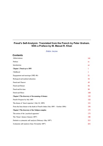 Freud's Self Analysis