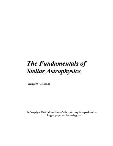 The Fundamentals of Stellar Astrophysics