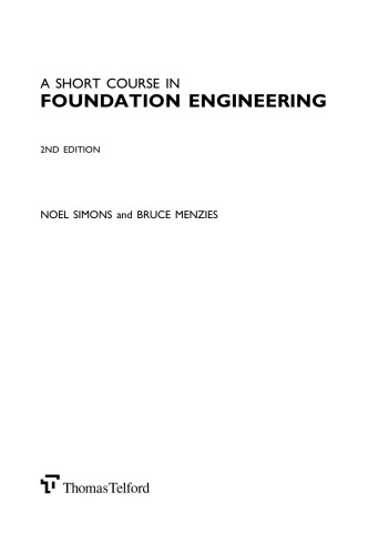 A Short Course in Foundation Engineering, 2nd Edition