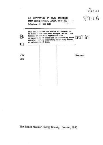 Boiler dynamics and control in nuclear power stations 2 : proceedings of the second international conference held in Bournemouth, 23-25 October, 1979