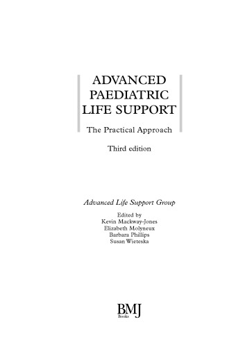 Advanced Paediatric Life Support: The Practical Approach