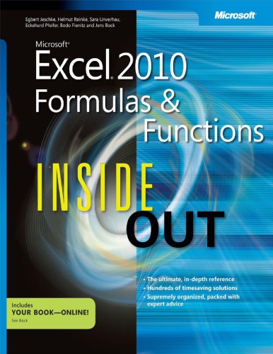 Microsoft Excel 2010 Formulas and Functions Inside Out