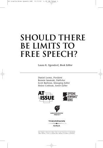 Should There Be Limits to Free Speech? (At Issue)