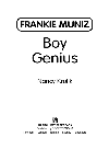 Frankie Muñiz Boy Genius