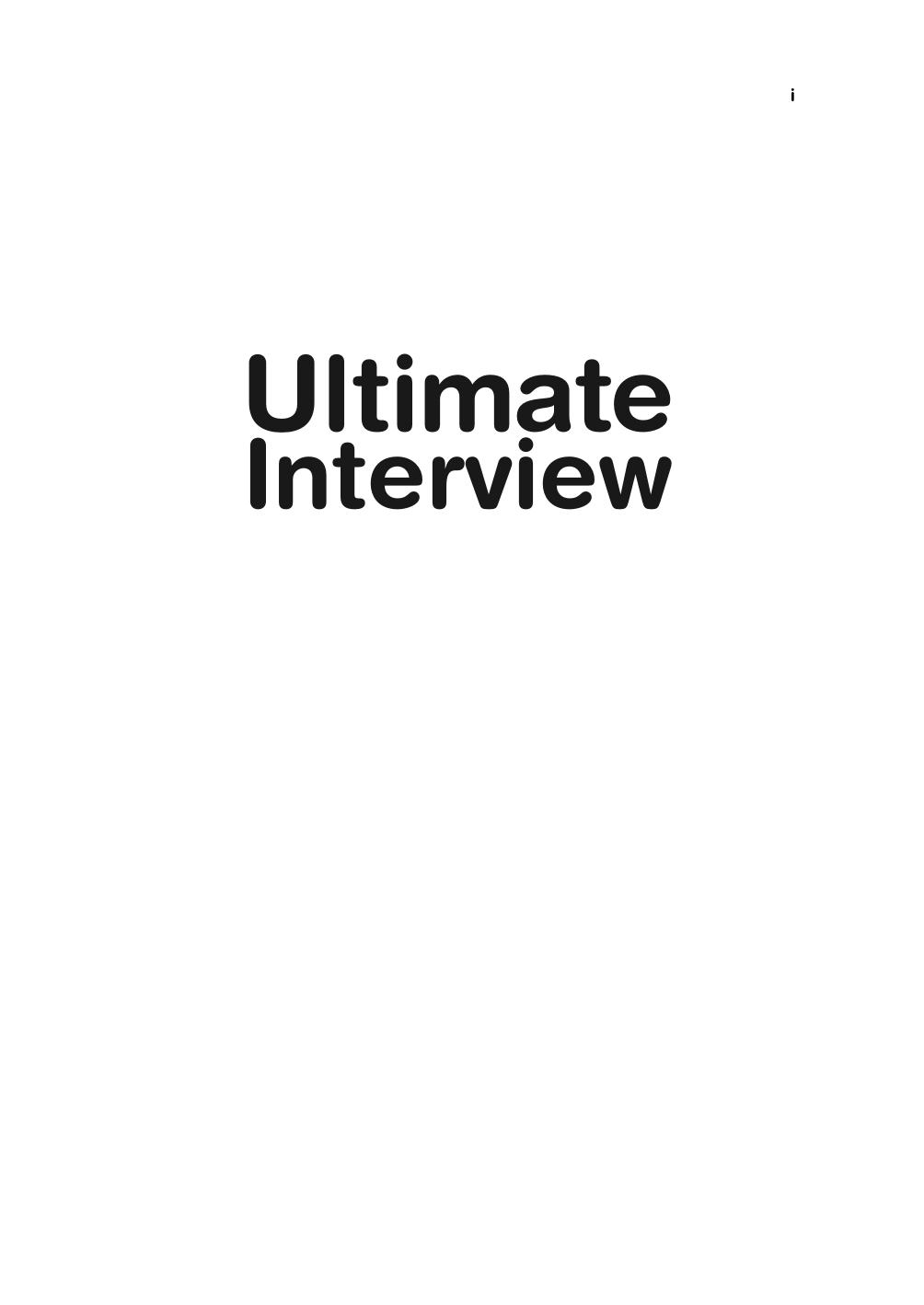 Ultimate Interview