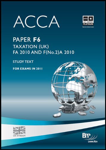 Acca Taxation F6 Study Text (UK Fa 2010) for Exams in June - December 2011.