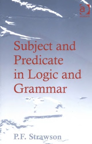 Subject And Predicate In Logic And Grammar