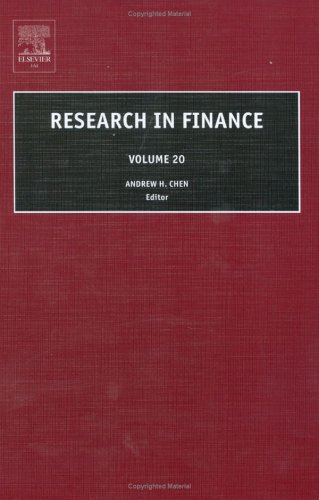 Research in Finance, Volume 20