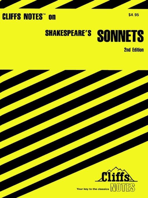 CliffsNotes on Shakespeare's Sonnets