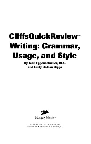 CliffsQuickReview Writing