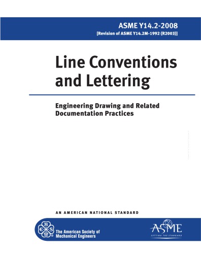 Line conventions and lettering : Engineering drawing and related documentation practices