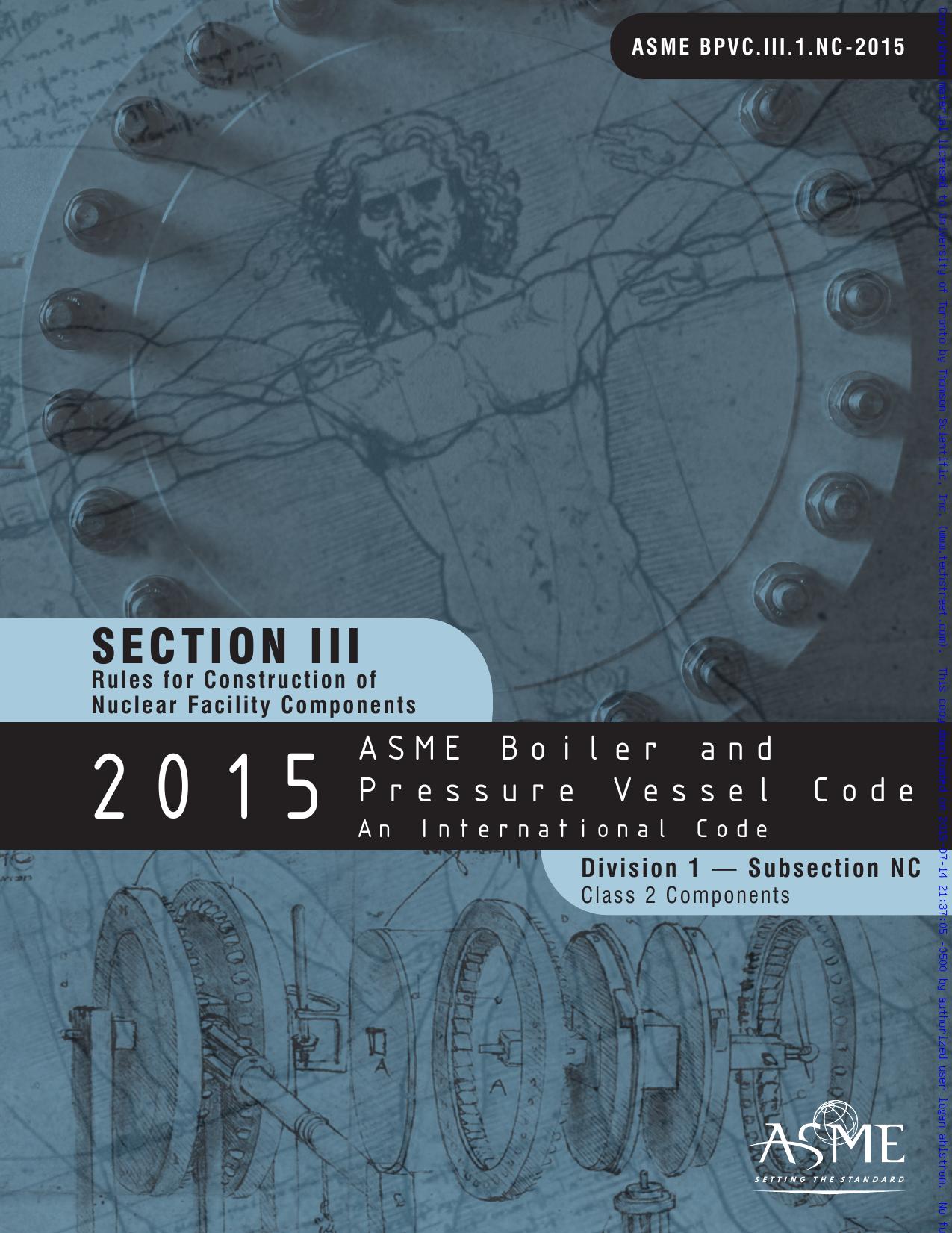 2015 ASME Boiler &Pressure Vessel Code