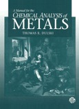 A Manual For The Chemical Analysis Of Metals