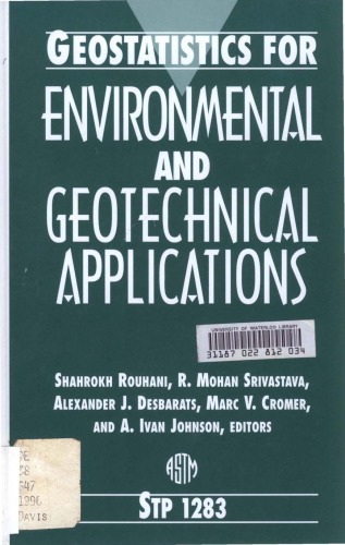 Geostatistics For Environmental And Geotechnical Applications