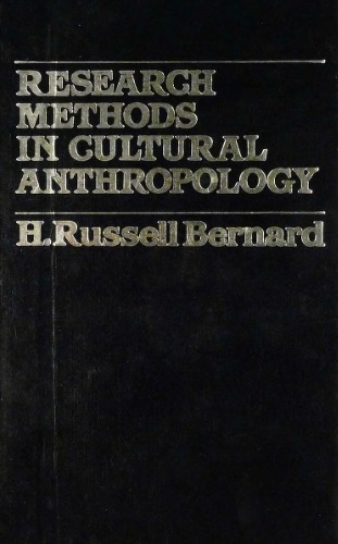 Research Methods in Cultural Anthropology