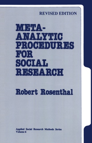 Meta-Analytic Procedures for Social Research