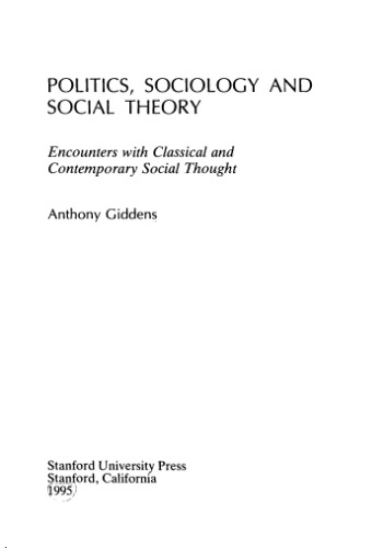 Politics, Sociology, and Social Theory