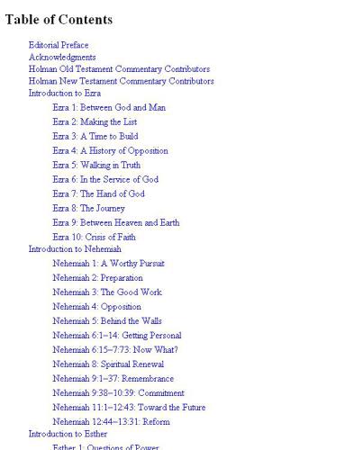 Holman Old Testament Commentary - Ezra, Nehemiah, Esther