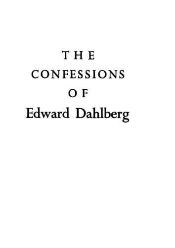 The Confessions of Edward Dahlberg