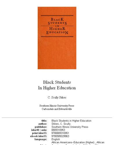 Black Students in Higher Education