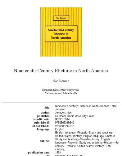 Nineteenth-Century Rhetoric in North America